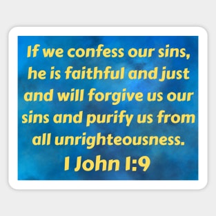 Bible Verse 1 John 1:9 Sticker
